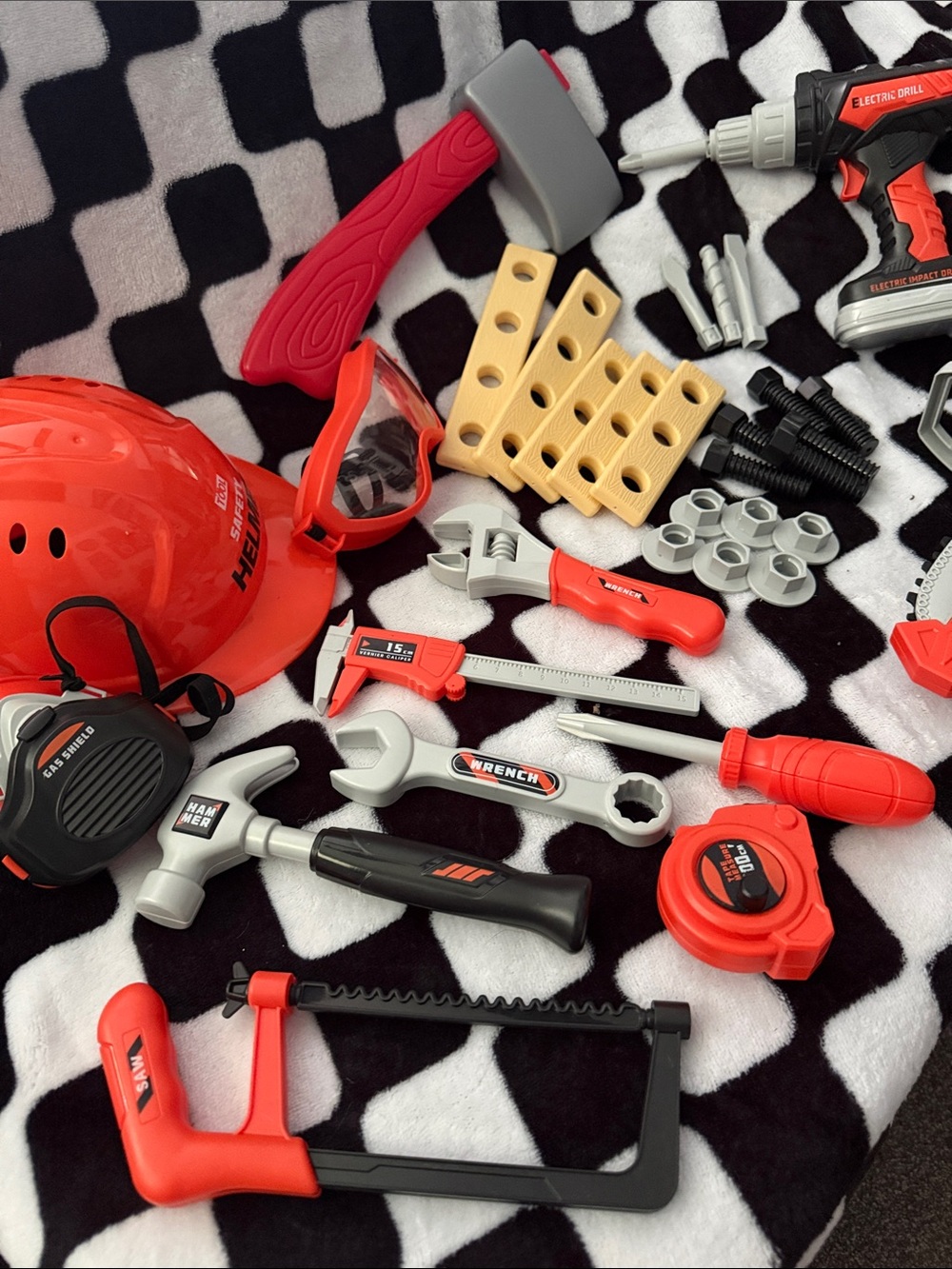 Kids Construction Tool Set with Helmet & Accessories
